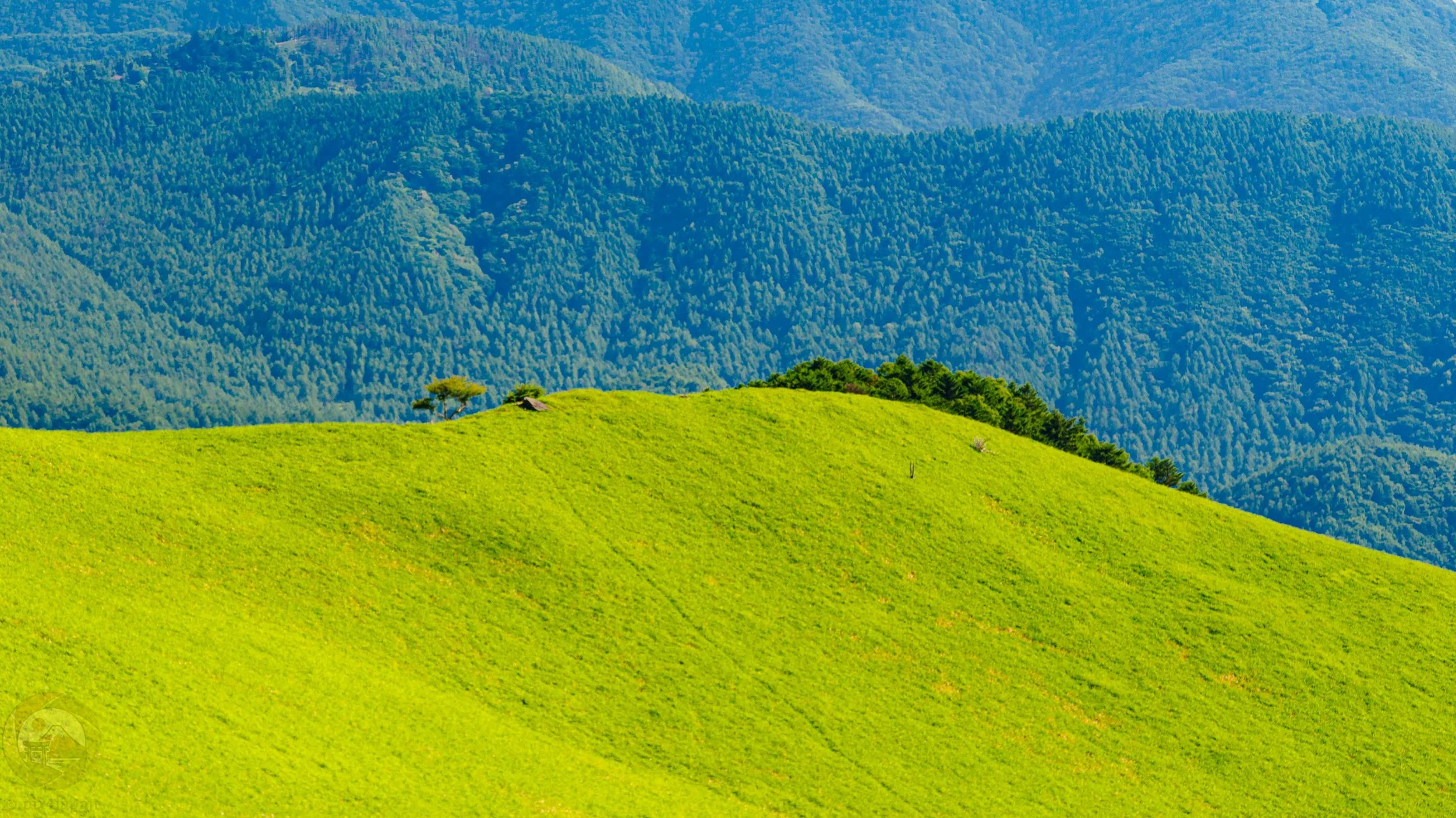 Nagano Japan Highland Landscape with Lush Green Hills — Pix4Japan